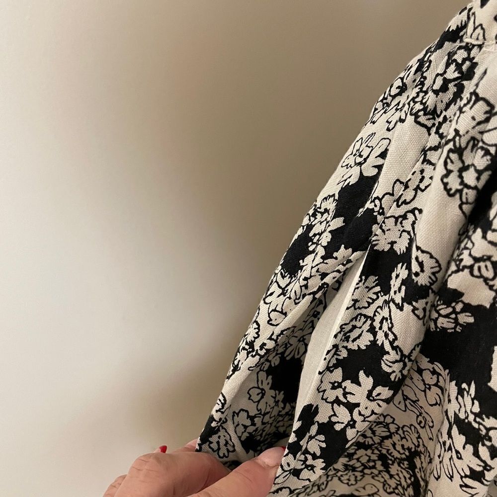 NWT Anthropologie floral black white printed midi sundress sleeveless  Size S - Picture 6 of 10